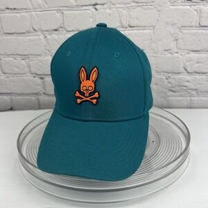 Psycho Bunny Harbor Blue Baseball Cap OS Unisex 100% Cotton Embroidered Logo EUC